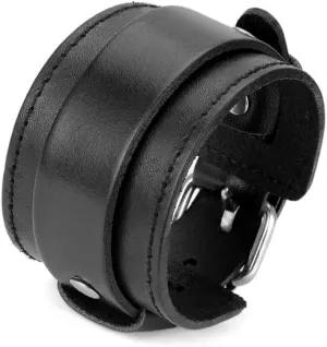 Leather Bracelet for Men Wrist Cuffs Leather Arm Bands Punk Leather Wristband Black Leather Cuff Bracelet for Women
