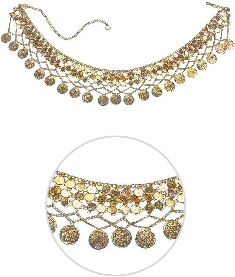 Loftus International Bollywood Gold Coin Adult Accessory Waistband Gold One Size Novelty Item