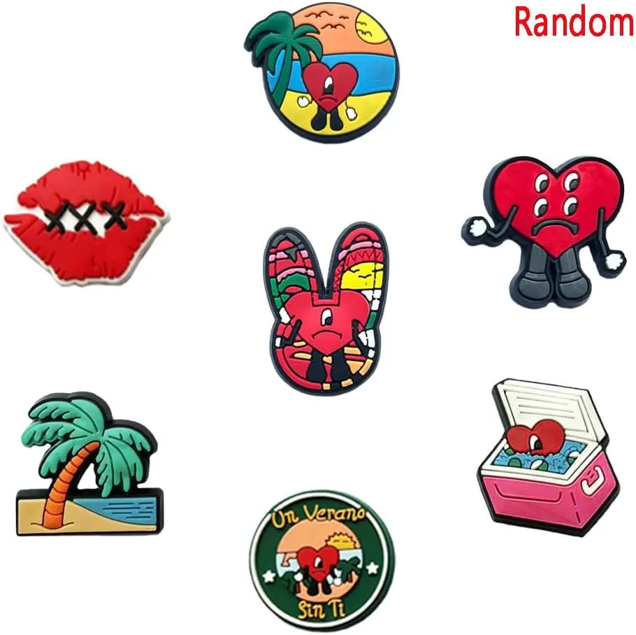 Lot of 30 50 100pcs Random Different Shoe Charms Men Women Shoes Decoration for Kids Boys Girls Birthday Gifts