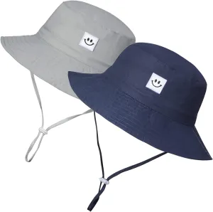 MaxNova Baby Sun Hat Smile Face UPF 50  Toddler Bucket Hat for Boys Girls 0-7 Years
