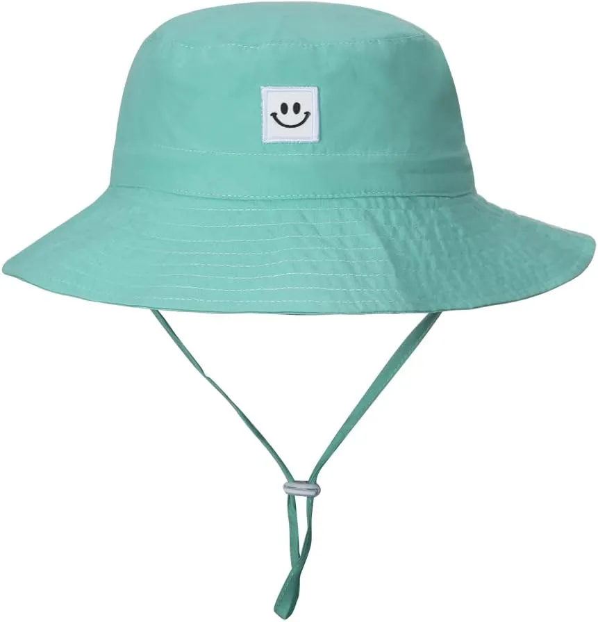 MaxNova Baby Sun Hat Smile Face UPF 50  Toddler Bucket Hat for Boys Girls 0-7 Years