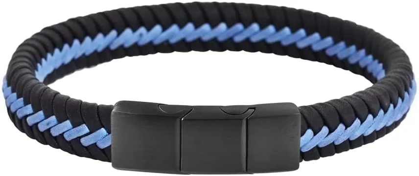 Men's Braided Genuine Leather Cord Bracelet