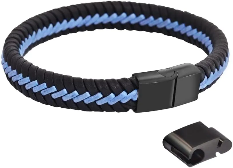 Men's Braided Genuine Leather Cord Bracelet