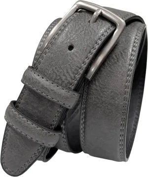 Men's Vegan Faux Leather Belt Classic Work Business Dress Belt 1-3/8"(35mm) wide