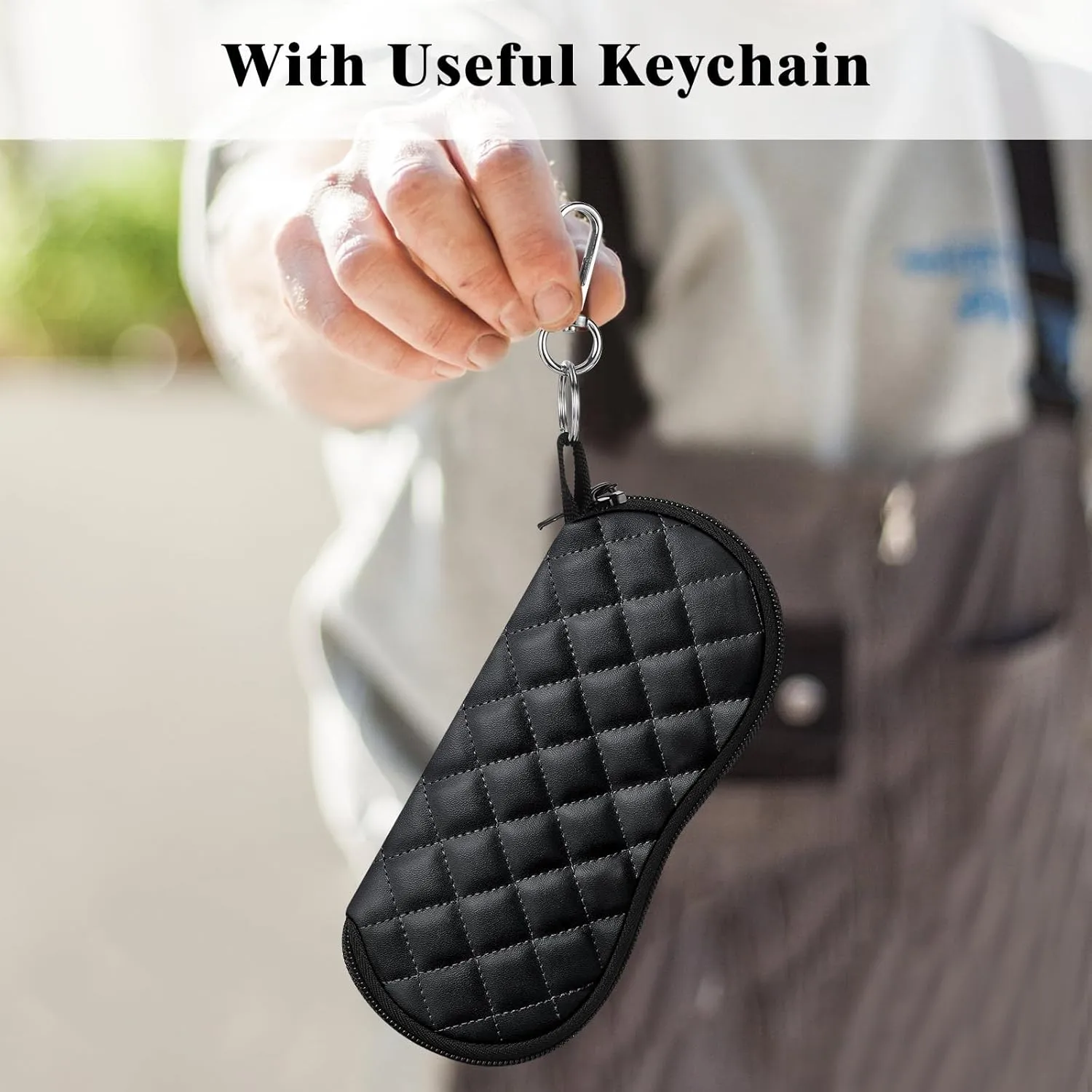MoKo Sunglasses Soft Case Ultra Light Neoprene Zipper Eyeglass Case for Men Women