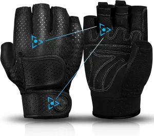 MOREOK Workout Gloves Padded Weight Lifting Gloves for Men/Women, [3MM Gel] Fingerless Grip Gym Gloves Fitness Gloves for Exercise,Hanging,Weightlifting, Cycling, Pull ups, Rowing