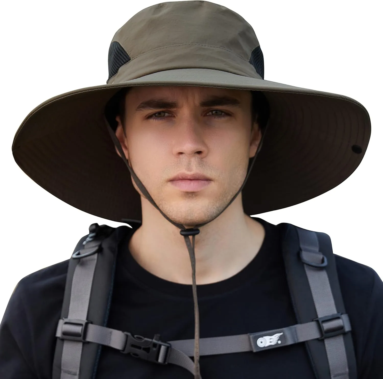 Muryobao Mens Sun Hats UPF 50  Waterproof Mesh Wide Brim Bucket Fishing Hat