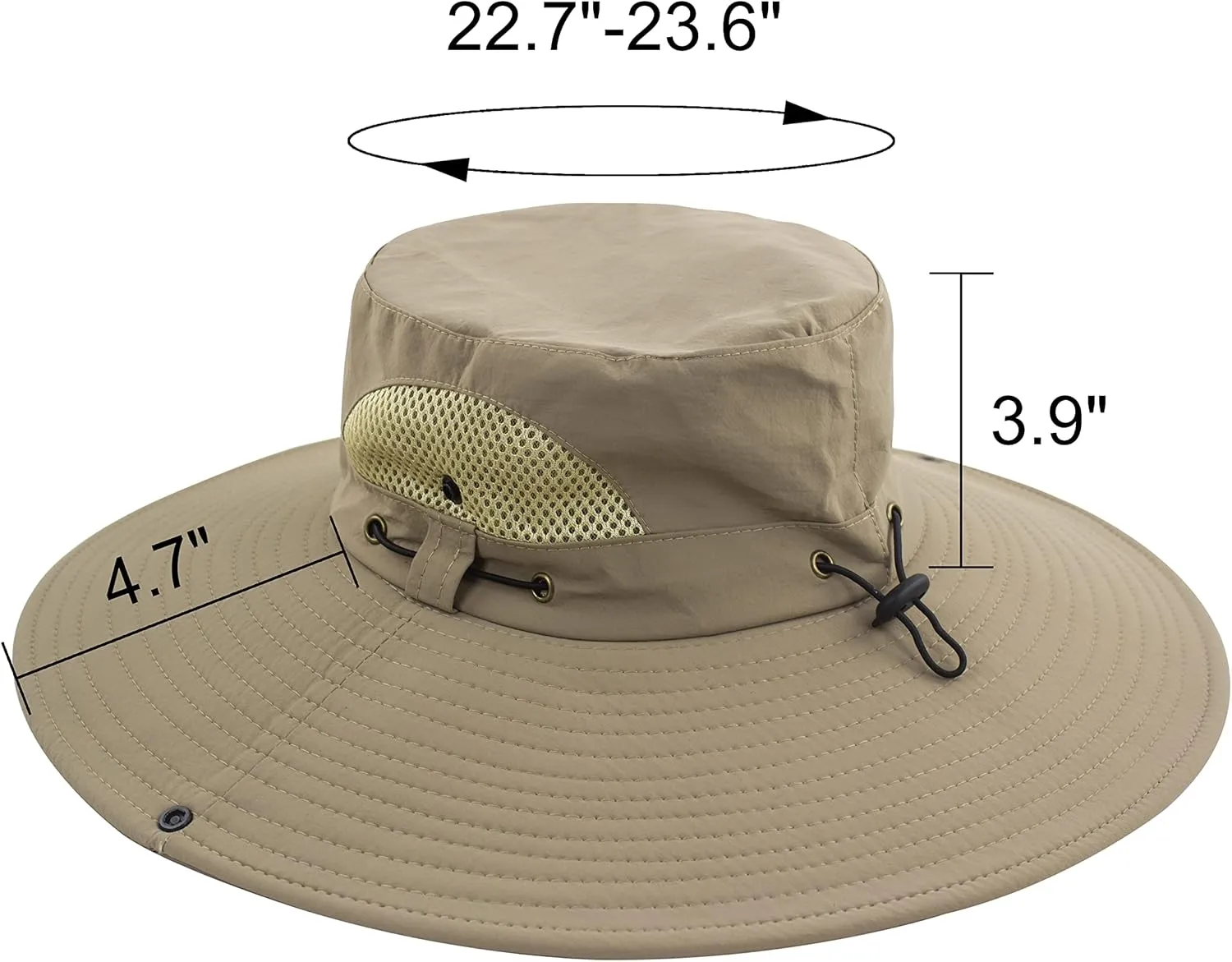 Muryobao Mens Sun Hats UPF 50  Waterproof Mesh Wide Brim Bucket Fishing Hat