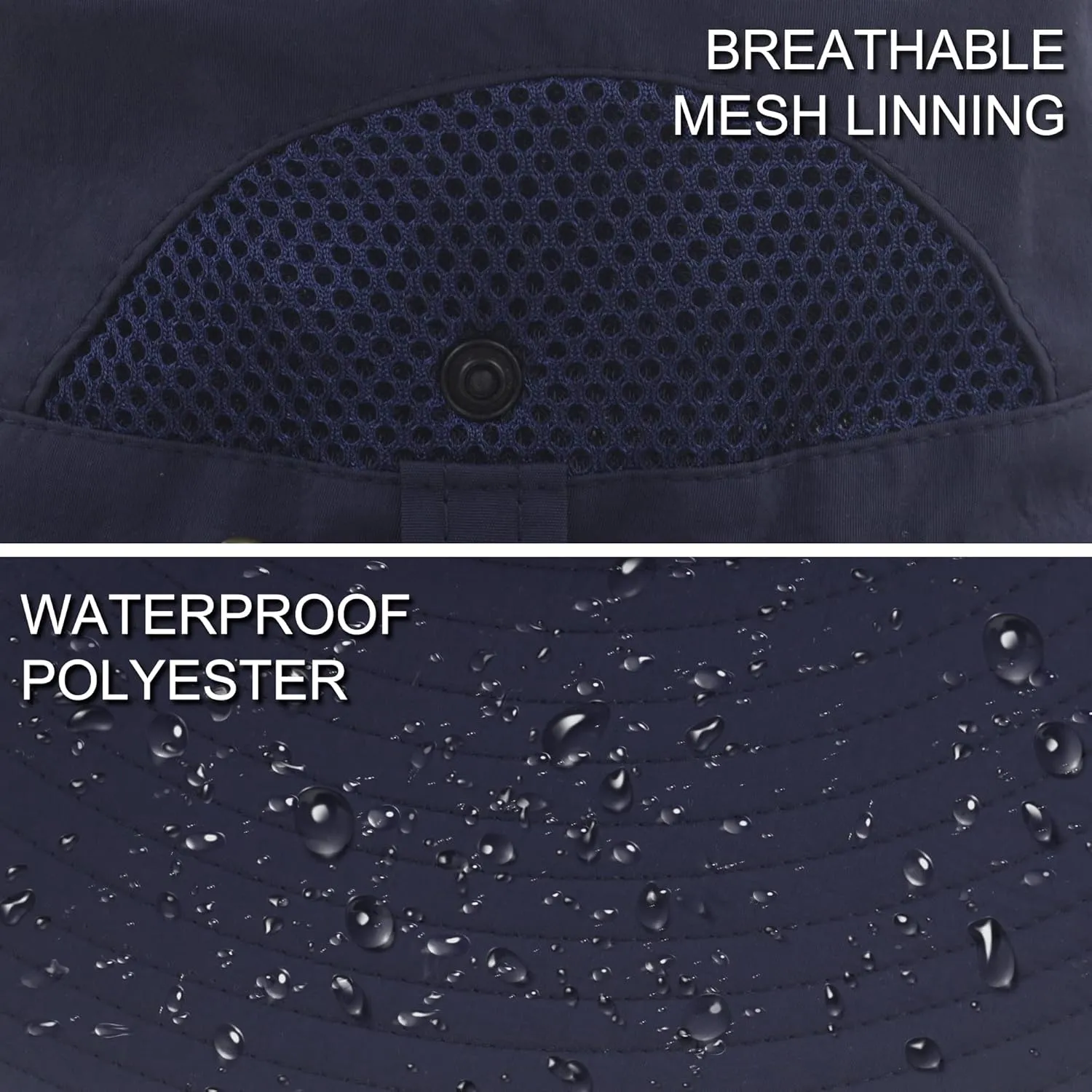 Muryobao Mens Sun Hats UPF 50  Waterproof Mesh Wide Brim Bucket Fishing Hat