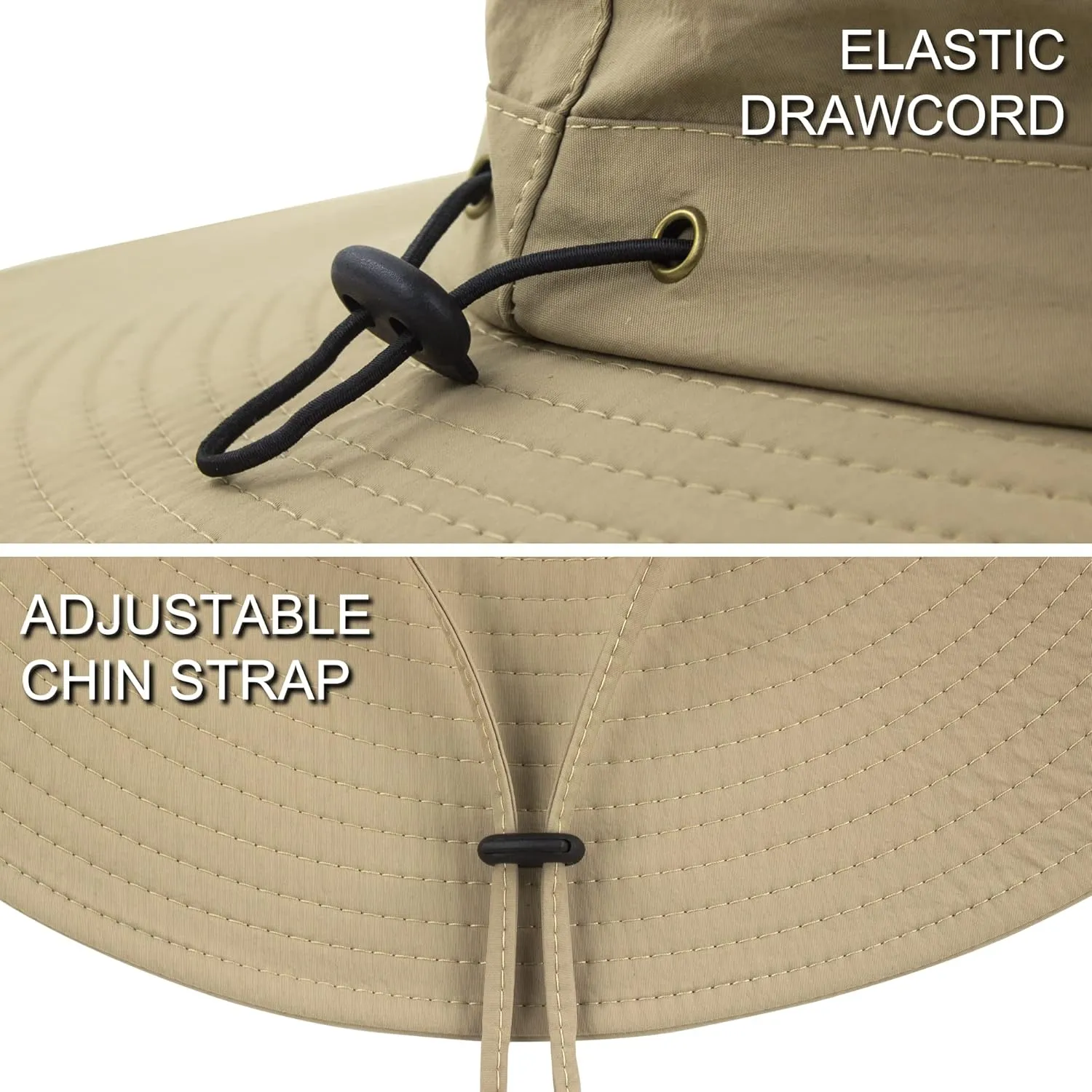 Muryobao Mens Sun Hats UPF 50  Waterproof Mesh Wide Brim Bucket Fishing Hat