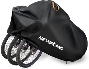 NEVERLAND Bike Cover Outdoor Waterproof Bicycle Covers Storage for 2 or 3 Bikes with Lock Hole Sun Rain Wind Dust Proof for Mountain Road Exercise Electric Hybrid Cruiser Bike