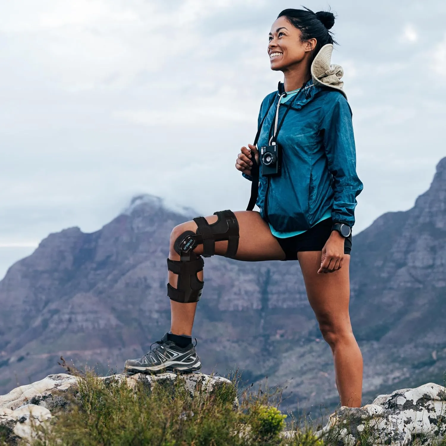 Nvorliy Orthopedic Knee Brace, Hinged ROM Knee Orthosis for ACL/MCL/PCL/Ligament Injuries, Arthritis(OA), Meniscus, Osteoarthritis - Fit Men & Women (Right, Large)