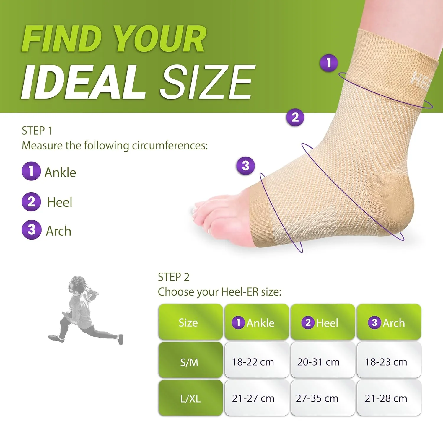 Plantar Fasciitis Compression Foot Sleeves - Socks with Arch & Ankle Support - Brace for Heel Pain Relief, Spur, Sore Feet for Men & Women (Beige, L/XL)
