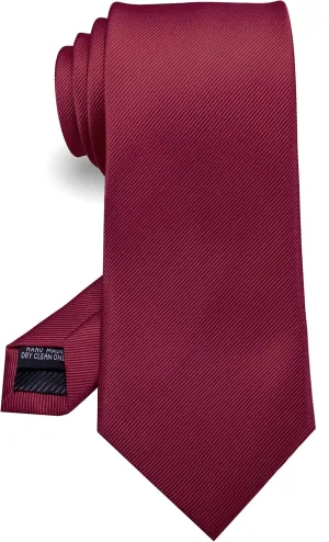 RBOCOTT Solid Color Tie Formal Necktie for Men