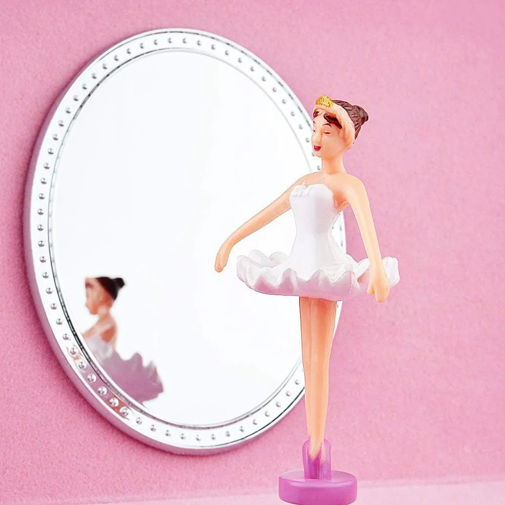 RR ROUND RICH DESIGN Kids Musical Jewelry Box for Girls with Drawer and Jewelry Set with Ballerina Theme - Swan Lake Tune Pink
