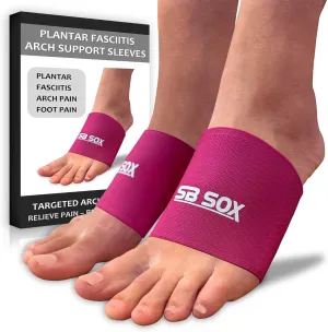 SB SOX Arch Support Sleeves for Plantar Fasciitis Relief (1 Pair)  Foot Compression Sleeves for Plantar Fasciitis and Arch Support for Everyday Use