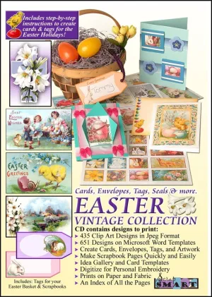 ScrapSMART - Easter Vintage Collection: Cards, Envelopes, Tags, Seals, & More for Mac [Download]