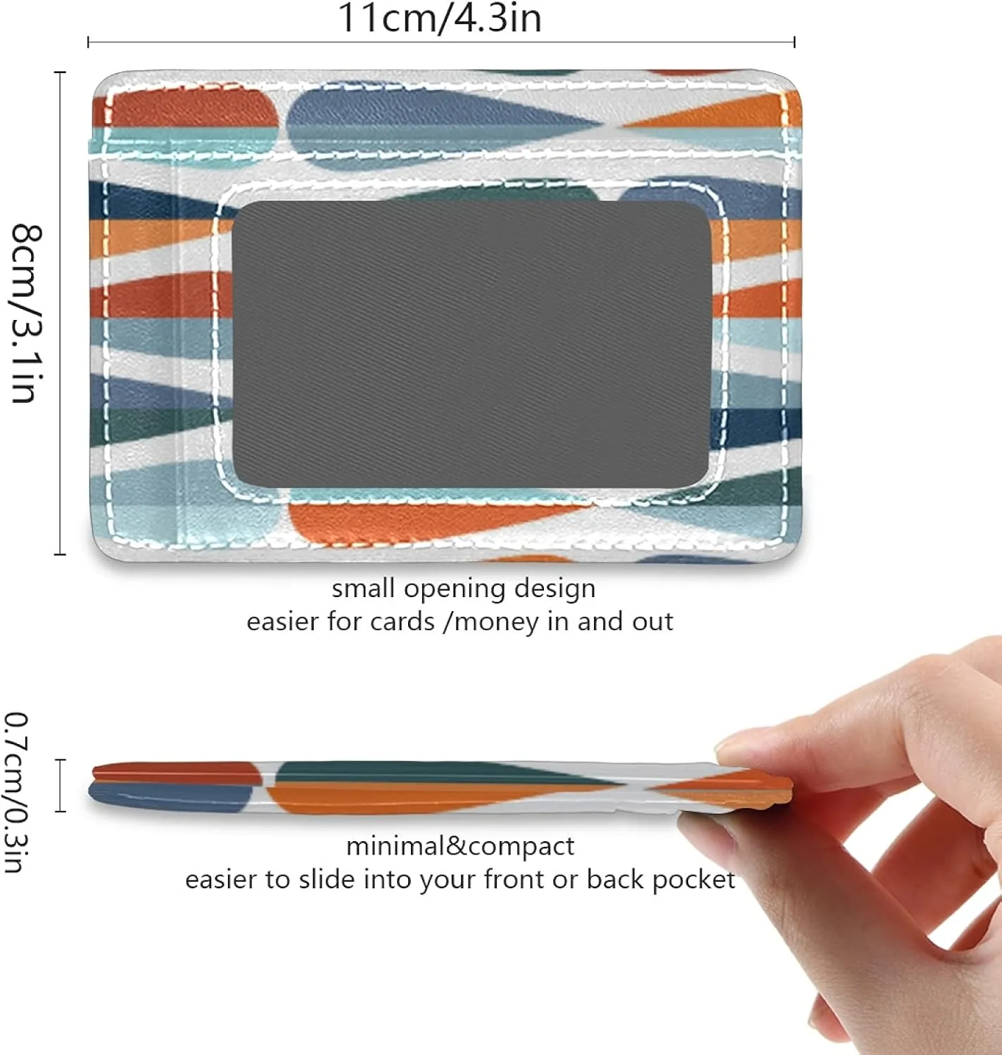Slim Minimalist Wallet, Front Pocket RFID Blocking Leather Credit Card Holder