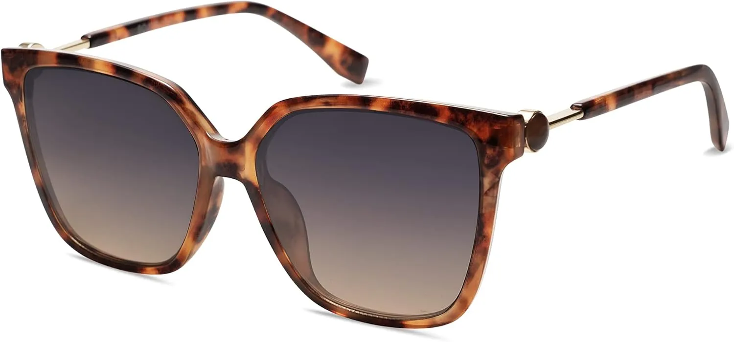 SOJOS Fashion Square Sunglasses for Women Trendy UV Protection Lens Womens Sunnies Sunglasses SJ2196