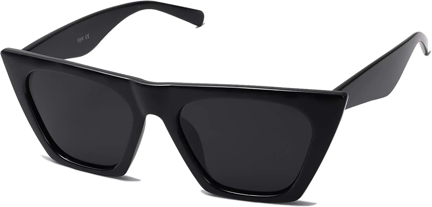 SOJOS Trendy Oversized Square Cateye Polarized Sunglasses Womens Big Frame Shades SJ2115