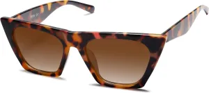 SOJOS Trendy Oversized Square Cateye Polarized Sunglasses Womens Big Frame Shades SJ2115