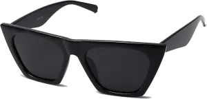 SOJOS Trendy Oversized Square Cateye Polarized Sunglasses Womens Big Frame Shades SJ2115