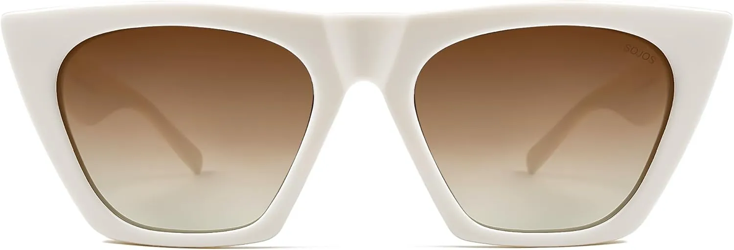 SOJOS Trendy Oversized Square Cateye Polarized Sunglasses Womens Big Frame Shades SJ2115