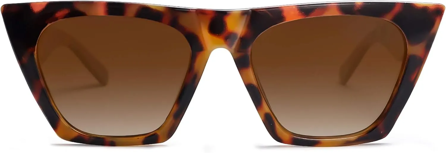 SOJOS Trendy Oversized Square Cateye Polarized Sunglasses Womens Big Frame Shades SJ2115