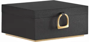 SONGMICS 2-Layer Jewelry Box, Jewelry Organizer with Handle, Removable Jewelry Tray, Jewelry Storage, Floating Effect, 8.1 x 9.4 x 4.3 Inches, Gift Idea, Black UJBC165B01