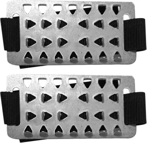 Sosoport 1pair Outdoor Shoe Non- Ice Grippers for Climbing Hiking Tooth Spike Design Lightweight Portable Traction Cleats for Safety Stability