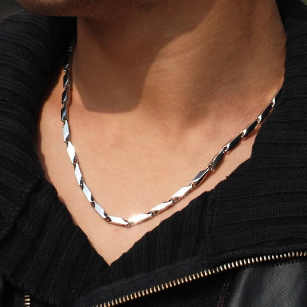 Stainless Steel Ingot Chain Necklace for Man | Chains for Men | Men Jewelry | Stainless Steel Necklace for Men | Men Necklace | Chains for Boys | Men Fashion | Necklaces for Men