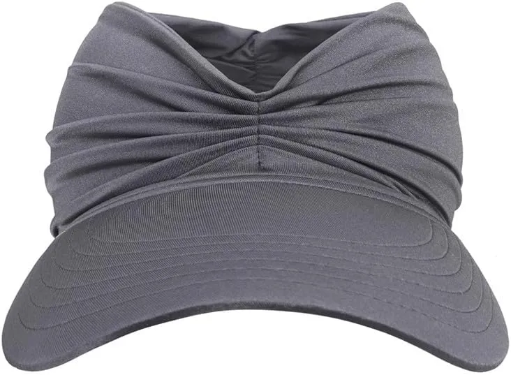 Sun Hat Women Beach Visor Cap UV Protection with Wide Brim Packable Summer Sport Ponytail Sun Cap