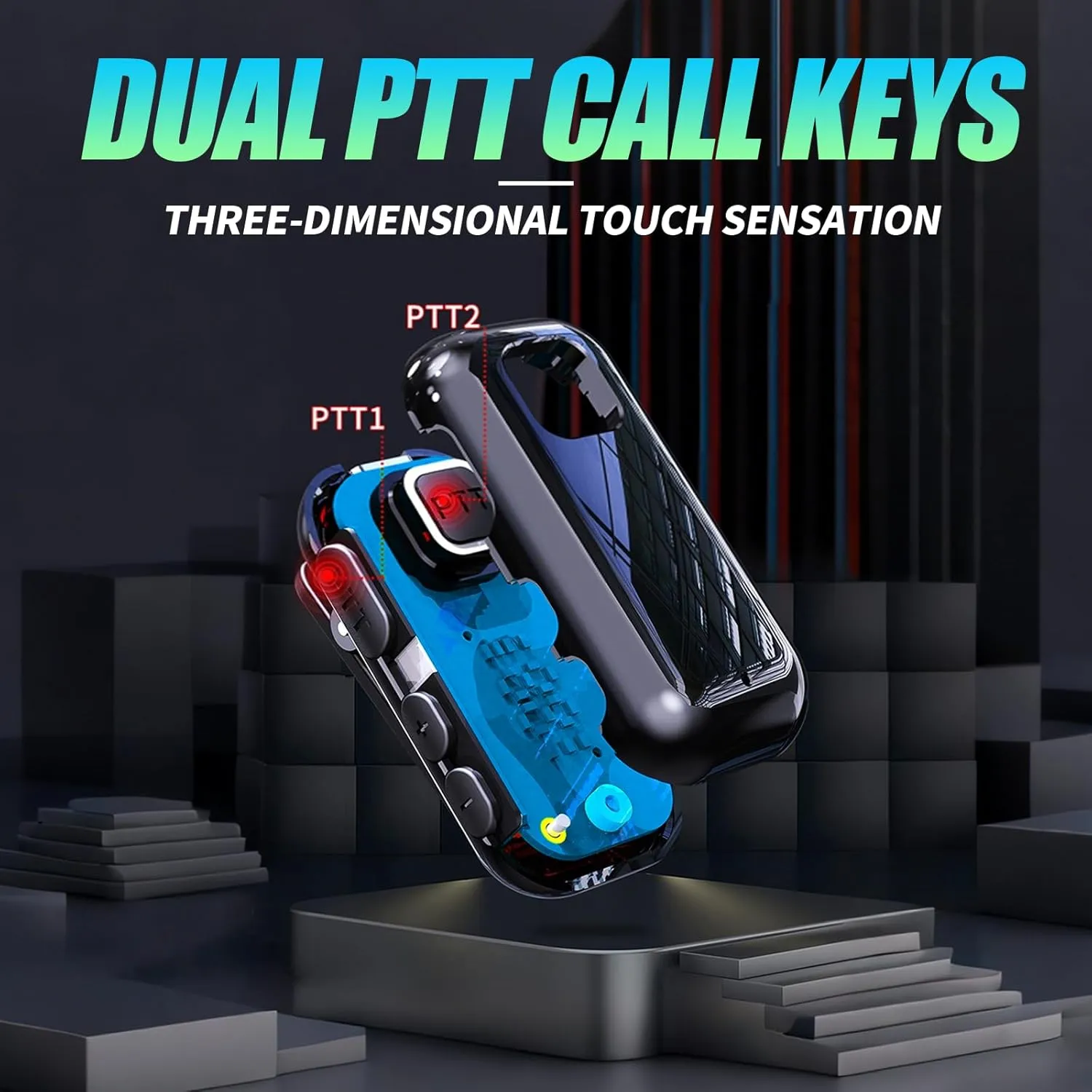 Super Mini Small Walkie Talkies Portable PTT Push-to-Talk Two Way Radios for Outdoor,Baseball,Restaurant, Security, Golf, Yacht,Supermarket (2 Pack and Earpiece with Mic) Black