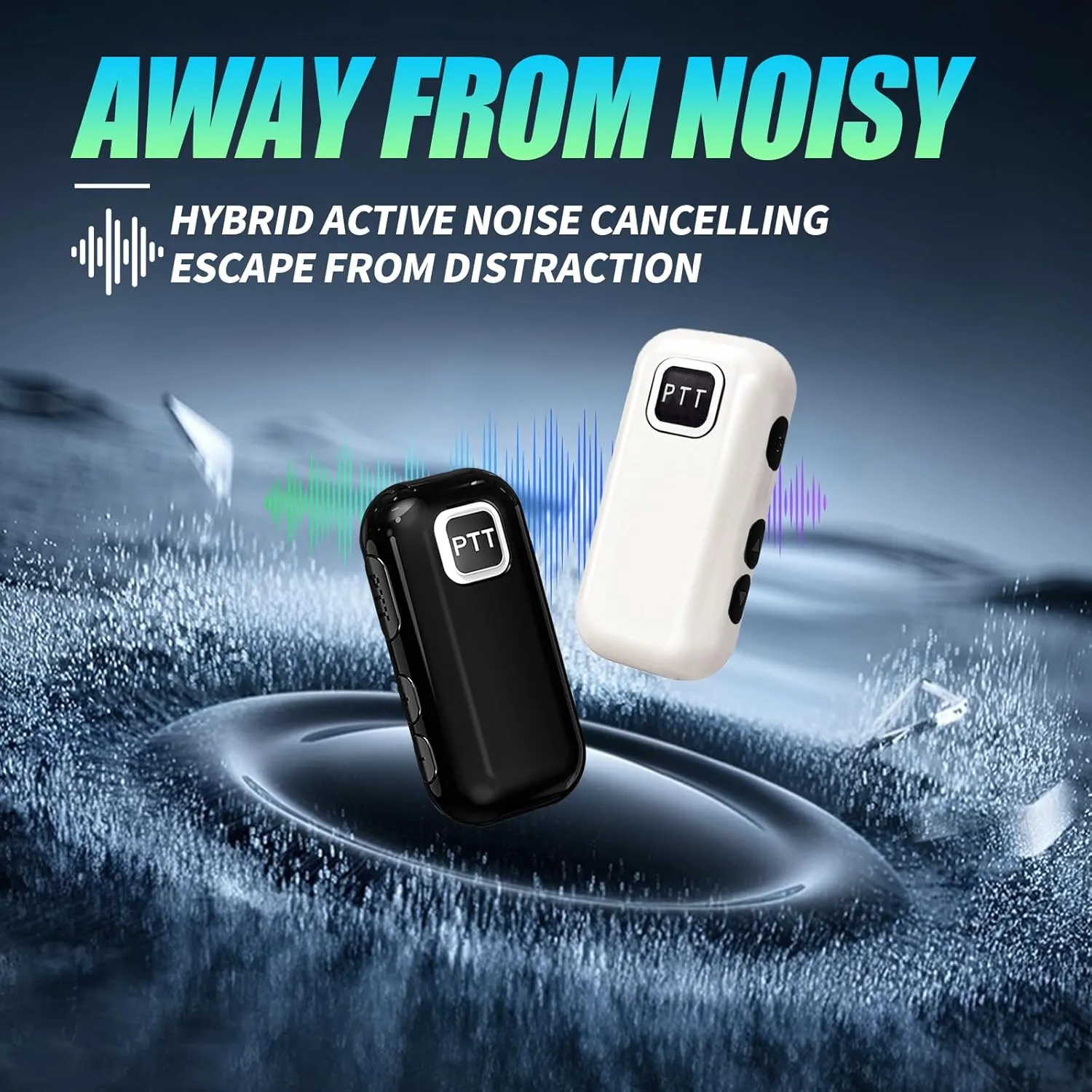 Super Mini Small Walkie Talkies Portable PTT Push-to-Talk Two Way Radios for Outdoor,Baseball,Restaurant, Security, Golf, Yacht,Supermarket (2 Pack and Earpiece with Mic) Black