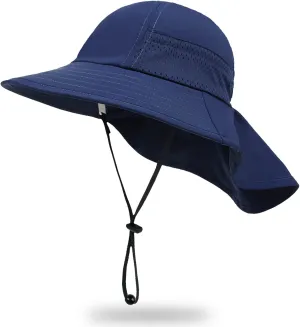 Toddler Baby Sun Hat Kids Summer UPF 50  for Boys Girls Adjustable Beach Hats with Bucket Wide Brim Age 1-7 Years