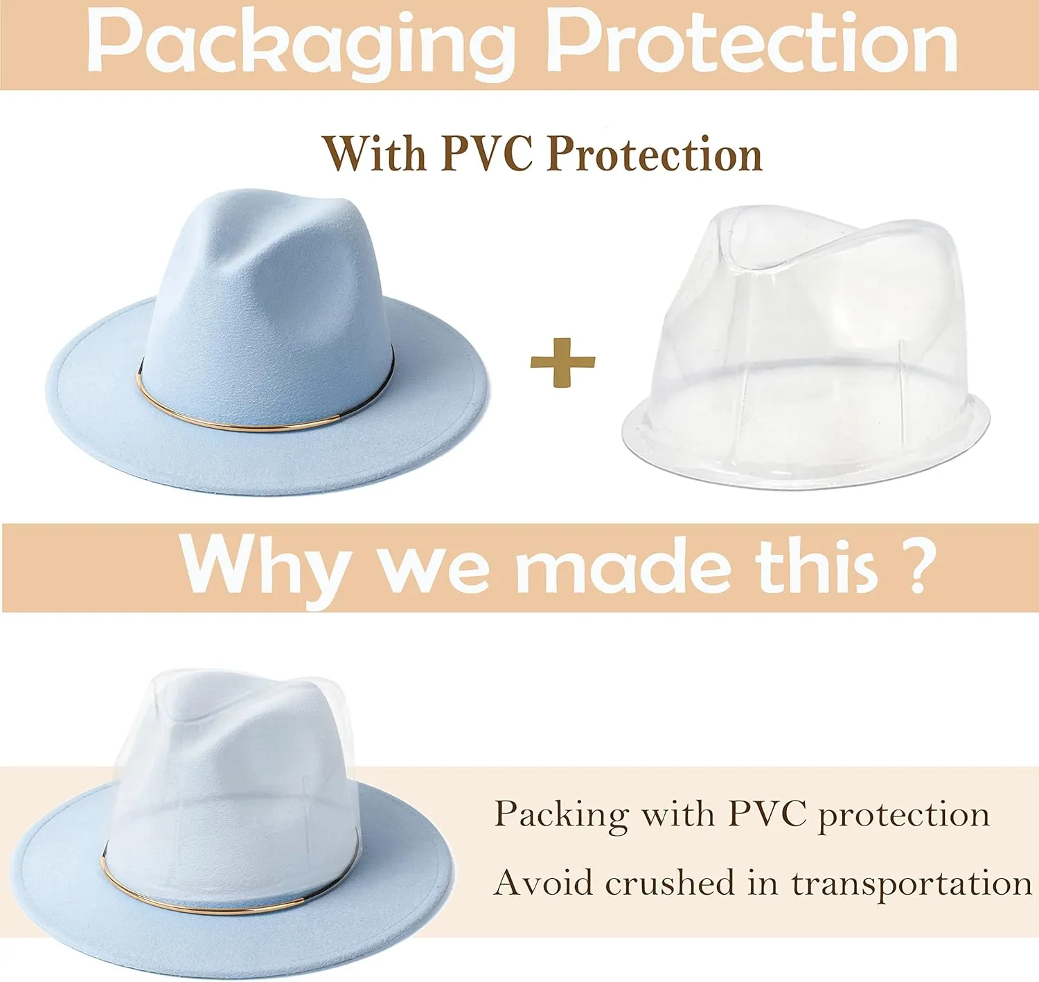 Womens Fedora Hats with Belt Buckle Wide Brim Panama Fedora Cap