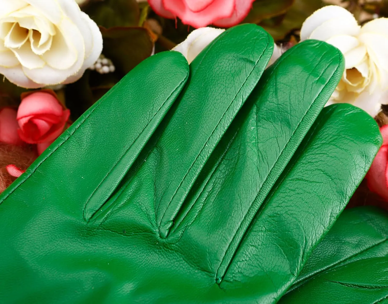 Women's Italian Leather Gloves Lambskin Winter Comfort Gloves (Touchscreen or Non-Touchscreen)