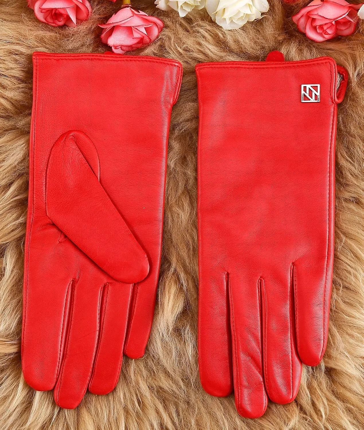 Women's Italian Leather Gloves Lambskin Winter Comfort Gloves (Touchscreen or Non-Touchscreen)