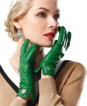 Women's Italian Leather Gloves Lambskin Winter Comfort Gloves (Touchscreen or Non-Touchscreen)