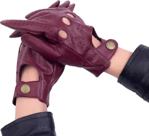 Women's Vegan Leather Full-finger Driving Touchscreen Gloves