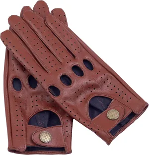 Women's Vegan Leather Full-finger Driving Touchscreen Gloves