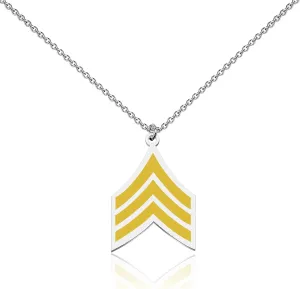WUSUANED Military Rank Necklace Sergeant Necklace Military Insignia Jewelry Deployment Gift Soldier Gift For Military Lover
