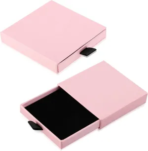 Yolev 2 Pack Jewelry Gift Boxes Cardboard Jewelry Boxes, 2.9x3.1x0.7Inch Small Gift Boxes for Bracelets Earrings Necklaces Jewelry Gift (Pink)
