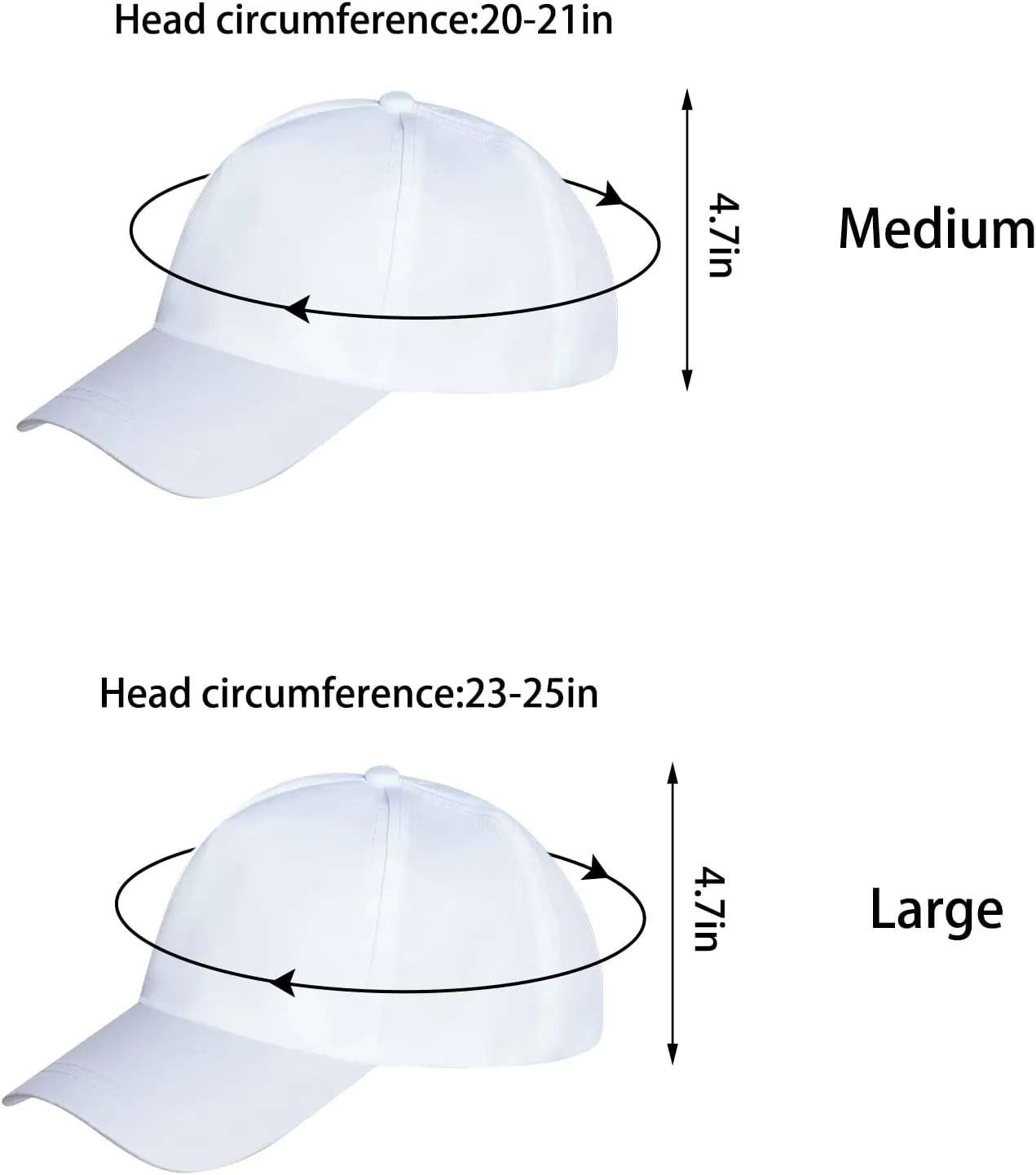 Yookat 10 Pieces White Baseball Caps - DIY Sun Hats for Kids