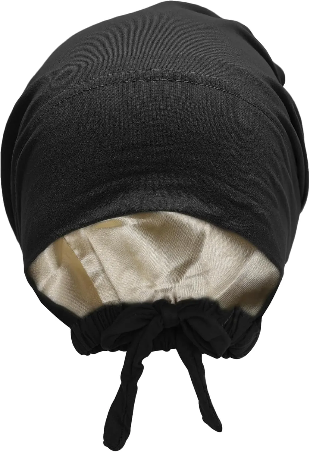 ZLYC Satin Lined Hijab Cap for Women Tie Back Hijab Undercap Inner Underscarf Hat