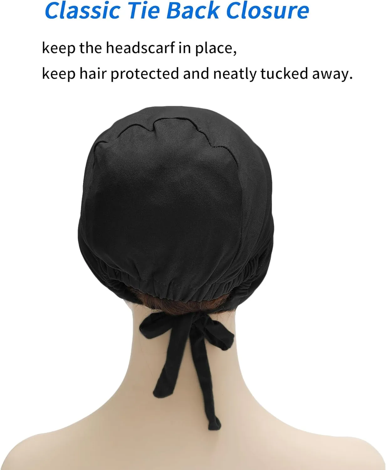ZLYC Satin Lined Hijab Cap for Women Tie Back Hijab Undercap Inner Underscarf Hat
