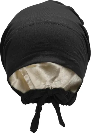 ZLYC Satin Lined Hijab Cap for Women Tie Back Hijab Undercap Inner Underscarf Hat